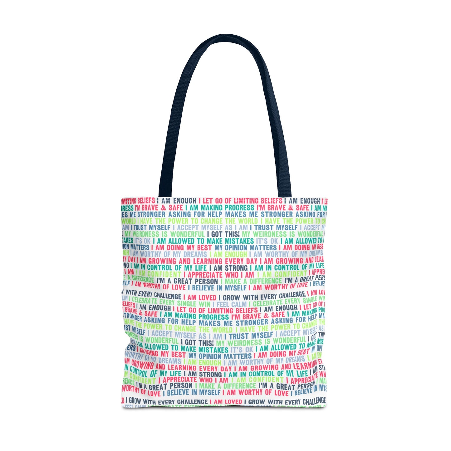 Daily Affirmations in Multi-Color | Eco-Friendly Tote Bag