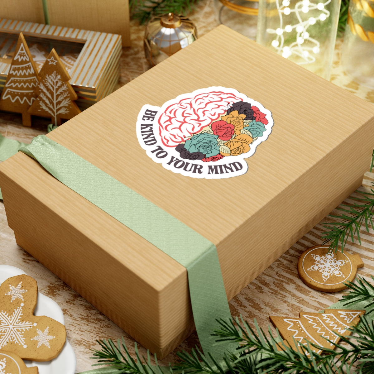 Be Kind to Your Mind • Mental Wellness Kiss-Cut Sticker