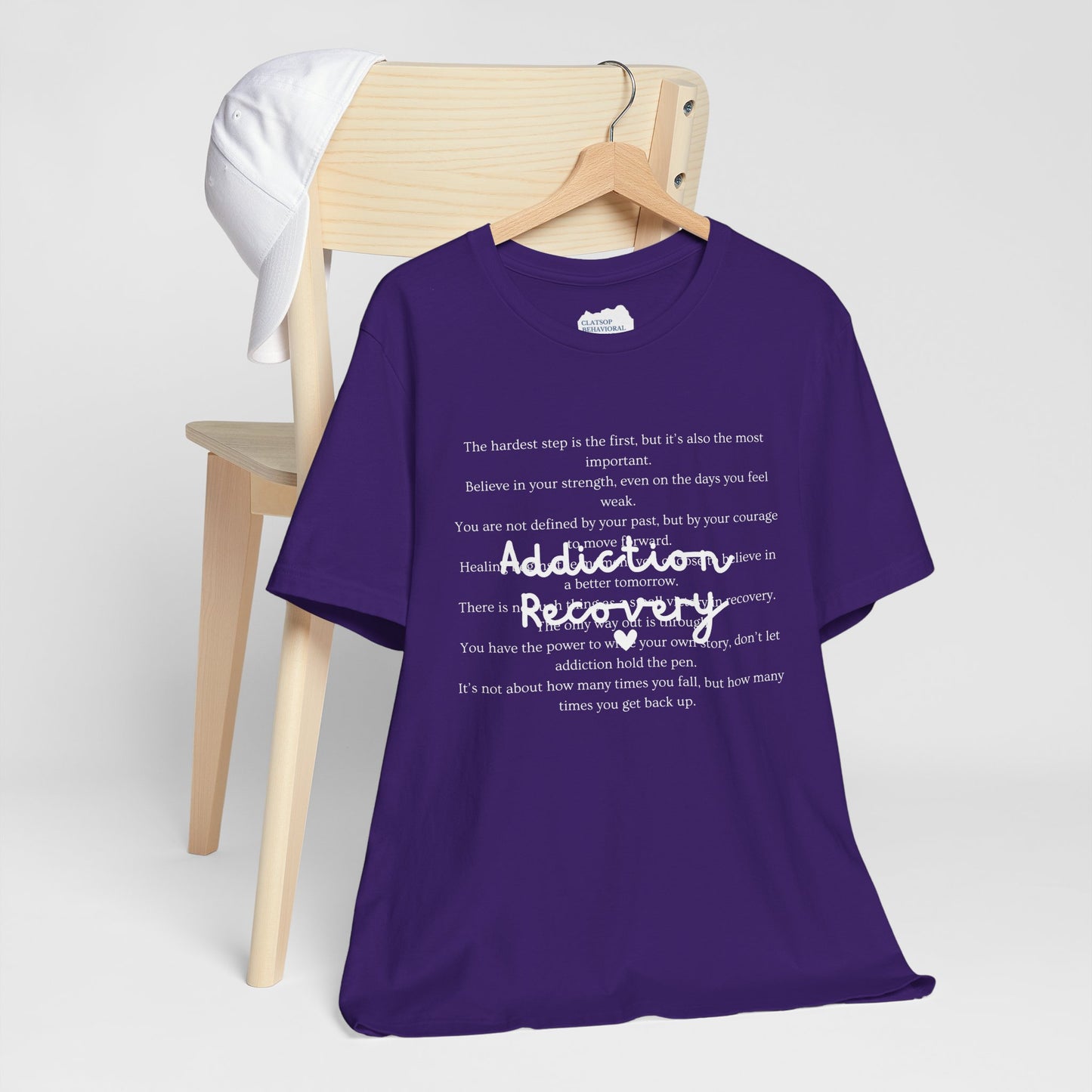 Addiction Recovery Inspirational Message Tee • Unisex Adult Short Sleeve T-Shirt