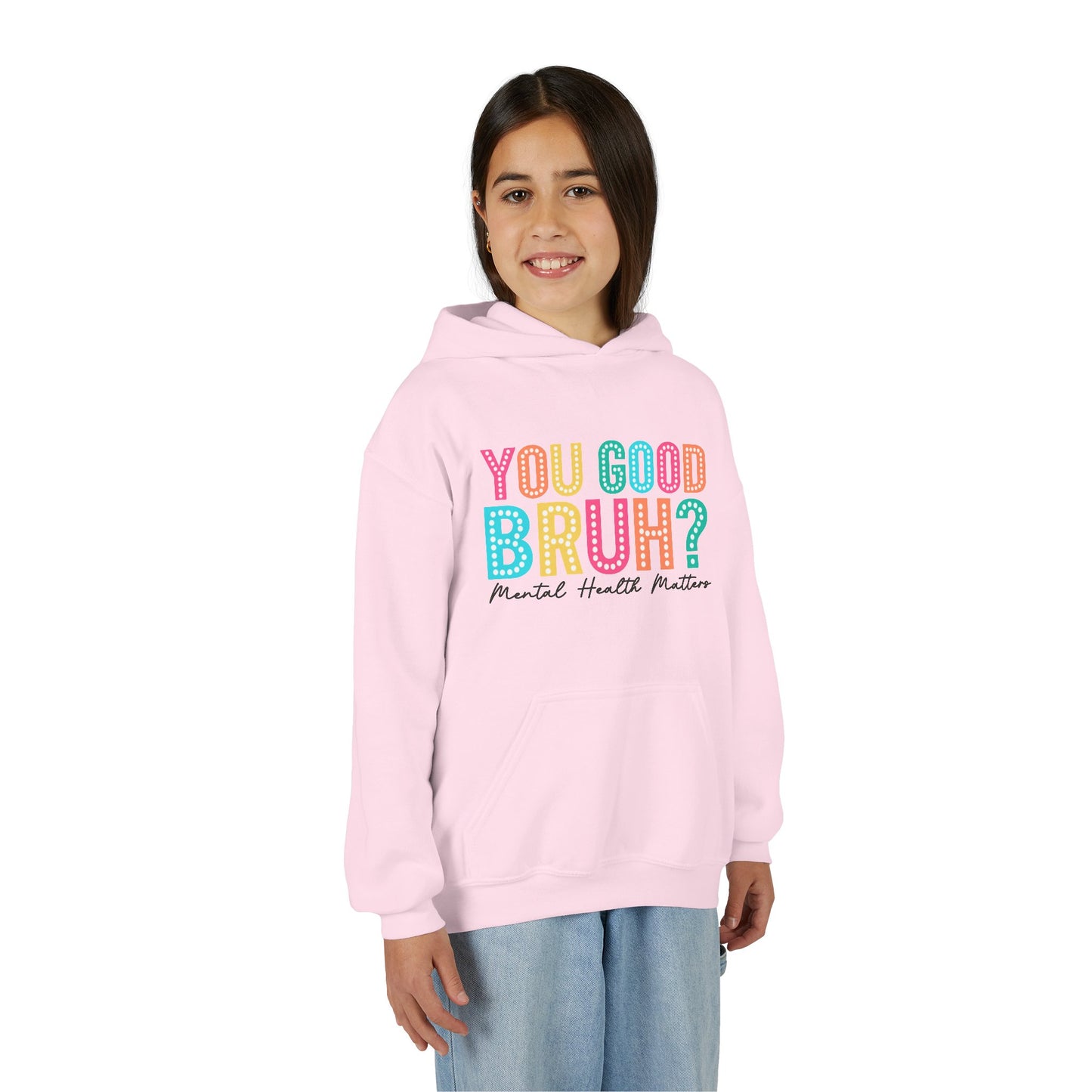 You Good Bruh? Mental Health Matters • Youth Unisex Hoodie