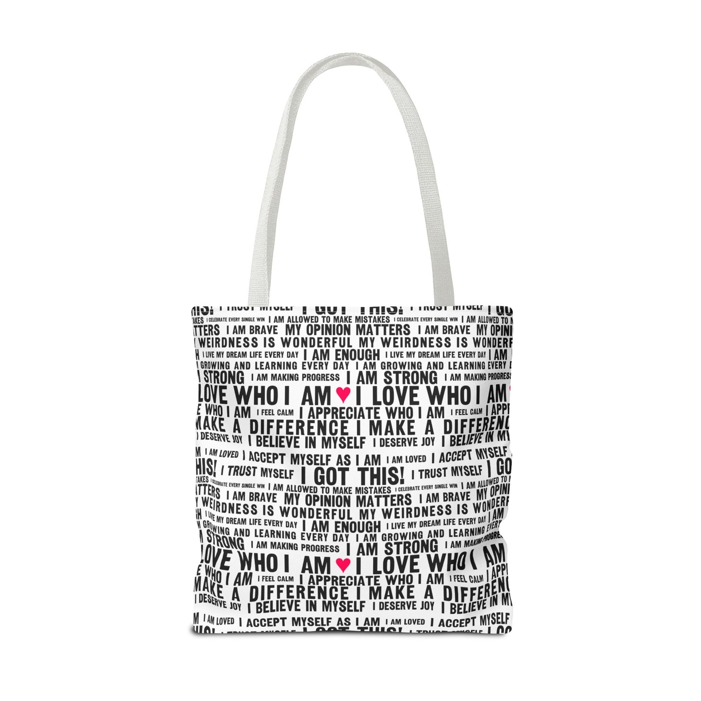 Daily Affirmations in Black & White | Eco-Friendly Tote Bag
