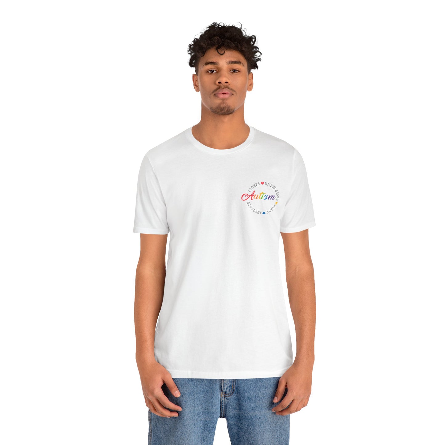 Accept. Understand. Adapt. Advocate. Autism Awareness • Unisex Adult Short Sleeve Tee