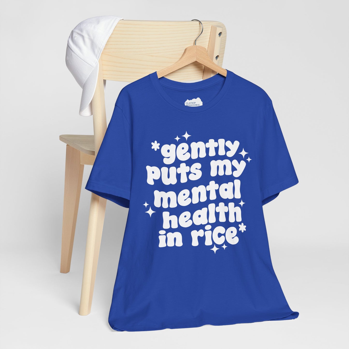 Gently Puts My Mental Health in Rice • Unisex Adult Short Sleeve Tee