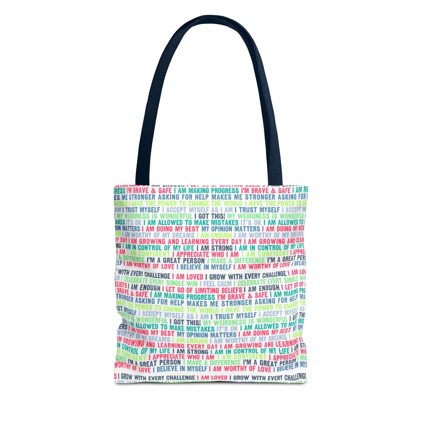 Daily Affirmations in Multi-Color | Eco-Friendly Tote Bag