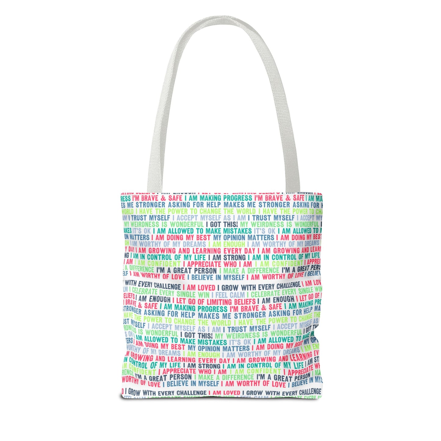 Daily Affirmations in Multi-Color | Eco-Friendly Tote Bag