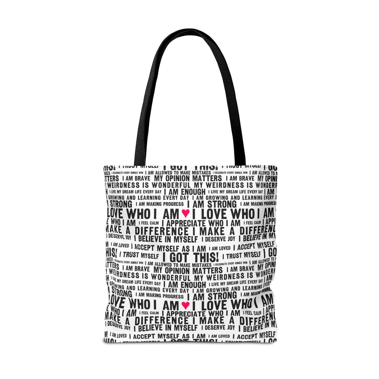 Daily Affirmations in Black & White | Eco-Friendly Tote Bag