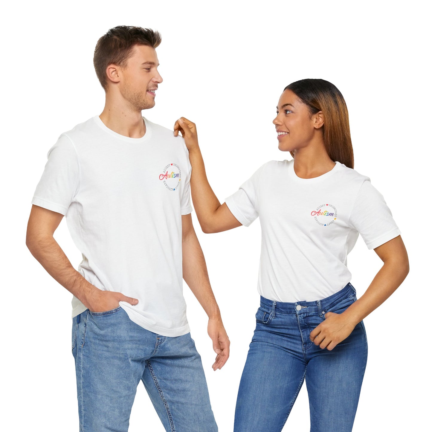 Accept. Understand. Adapt. Advocate. Autism Awareness • Unisex Adult Short Sleeve Tee