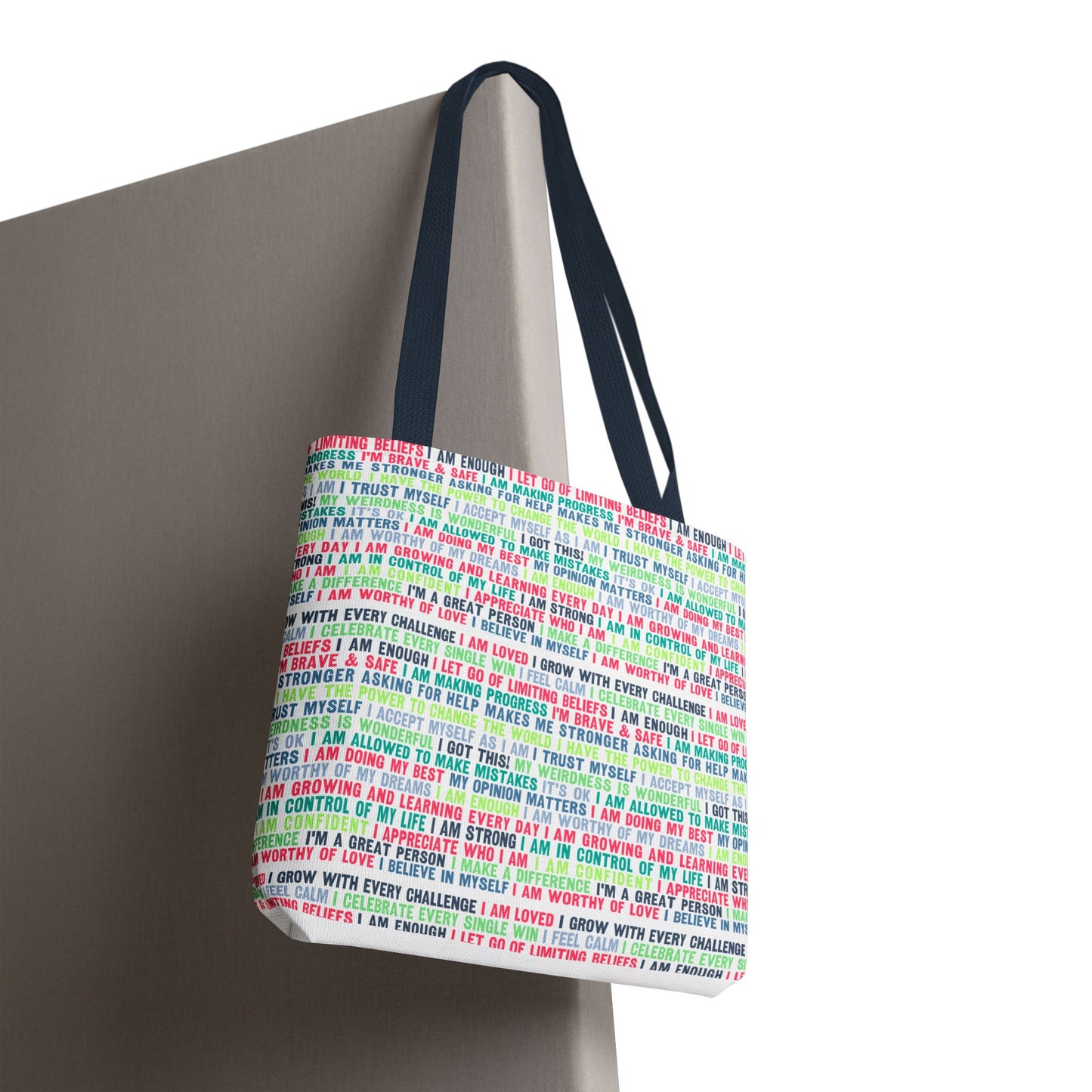 Daily Affirmations in Multi-Color | Eco-Friendly Tote Bag