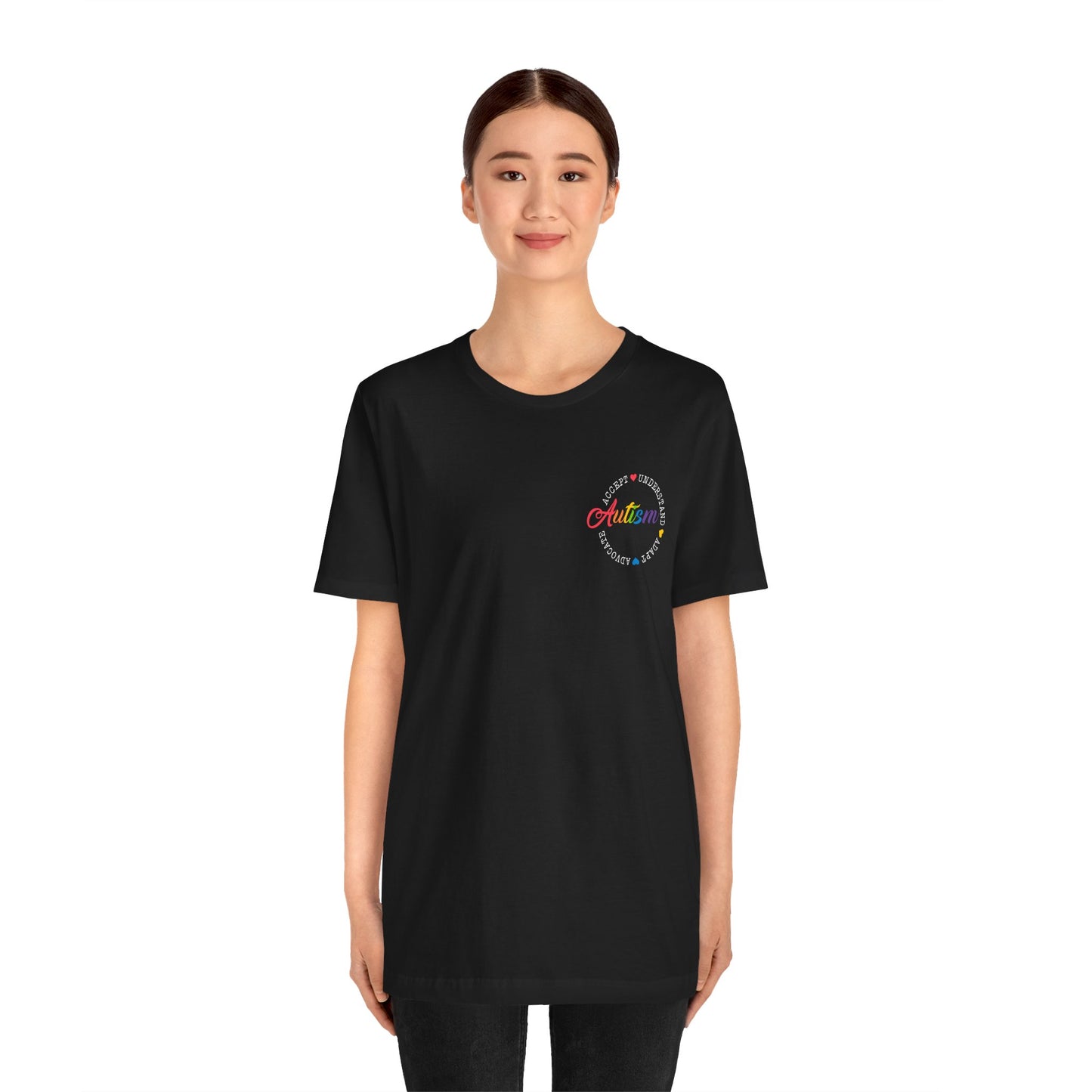 Accept. Understand. Adapt. Advocate. Autism Awareness • Unisex Adult Short Sleeve Tee
