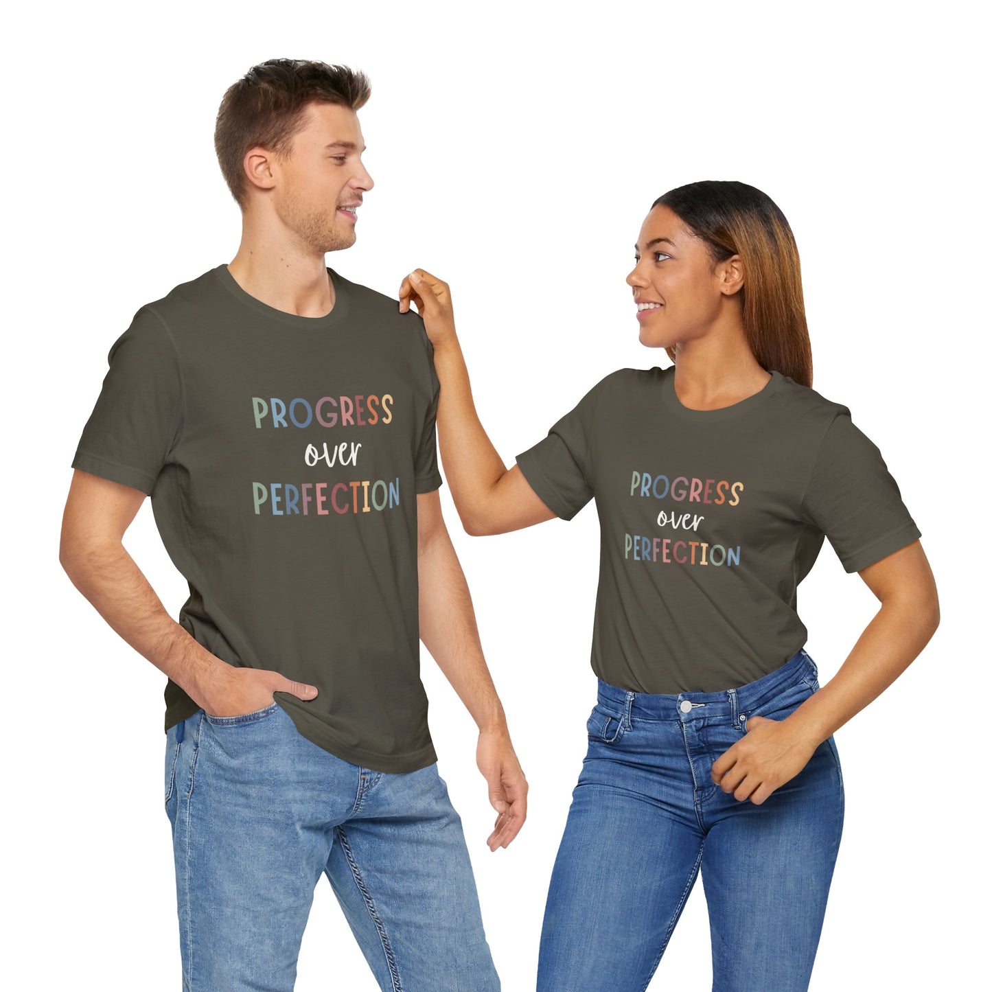 Progress Over Perfection Tee • Unisex Adult Short Sleeve Tee