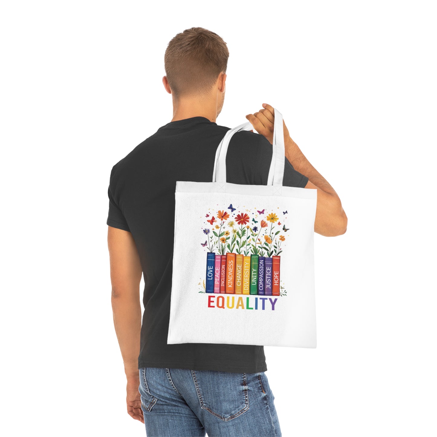 Equality Floral Design • Eco-Friendly Cotton Grocery Tote