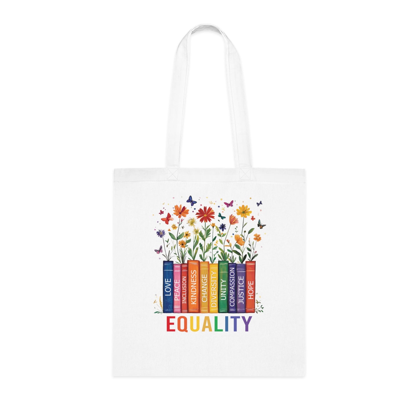 Equality Floral Design • Eco-Friendly Cotton Grocery Tote