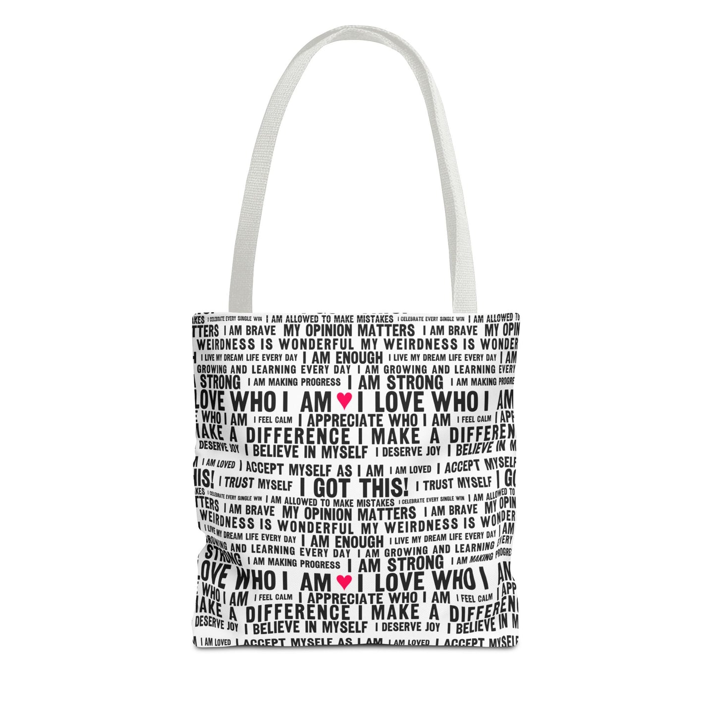 Daily Affirmations in Black & White | Eco-Friendly Tote Bag