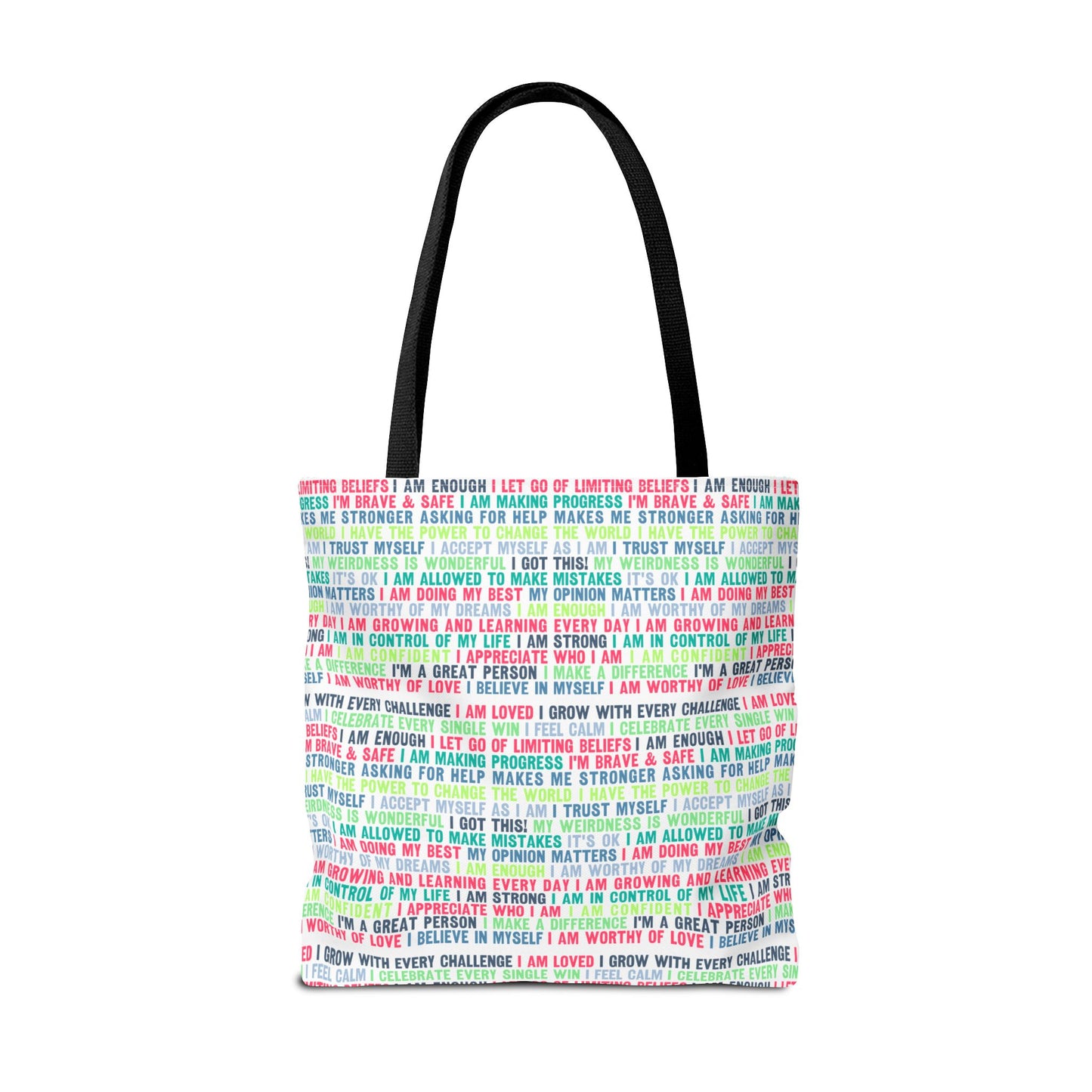 Daily Affirmations in Multi-Color | Eco-Friendly Tote Bag