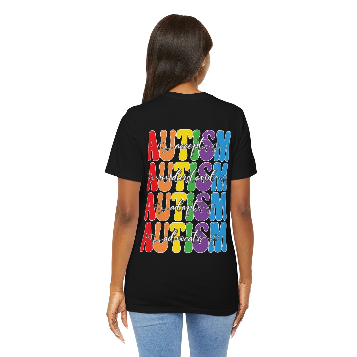 Accept. Understand. Adapt. Advocate. Autism Awareness • Unisex Adult Short Sleeve Tee