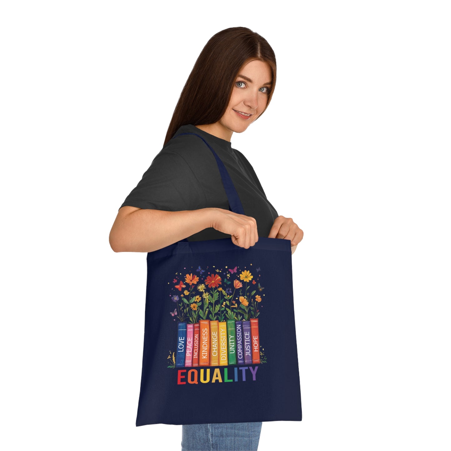 Equality Floral Design • Eco-Friendly Cotton Grocery Tote