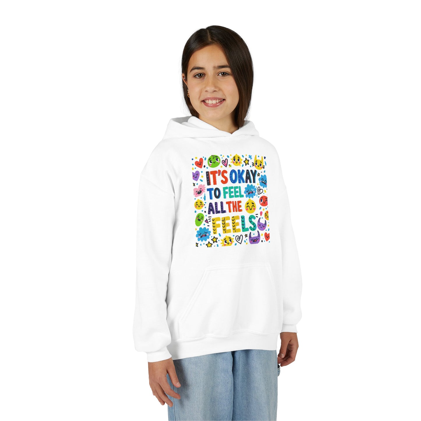 It's Okay to Feel All the Feels • Unisex Youth Hoodie