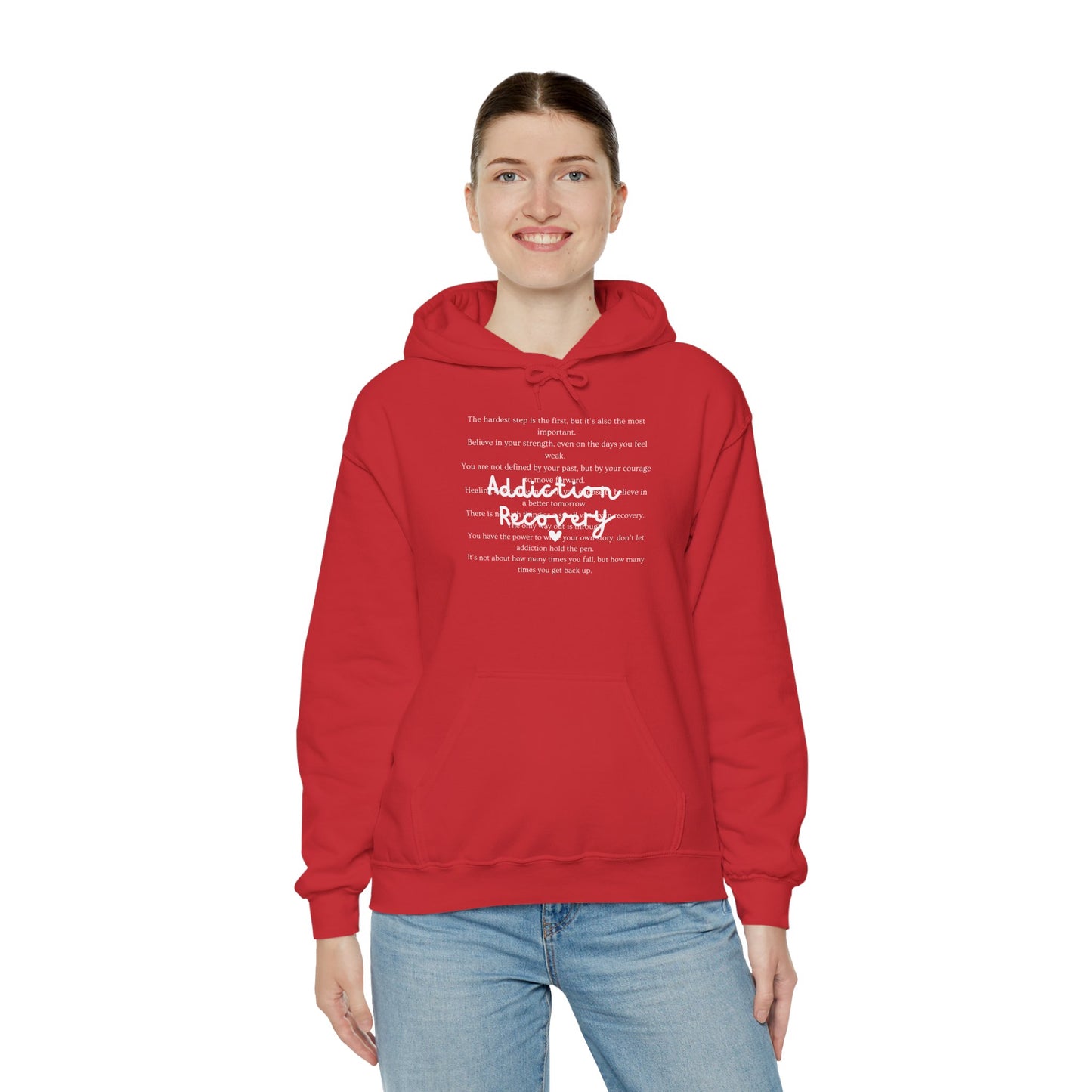 Addiction Recovery Inspirational Message Sweatshirt • Unisex Adult Hoodie