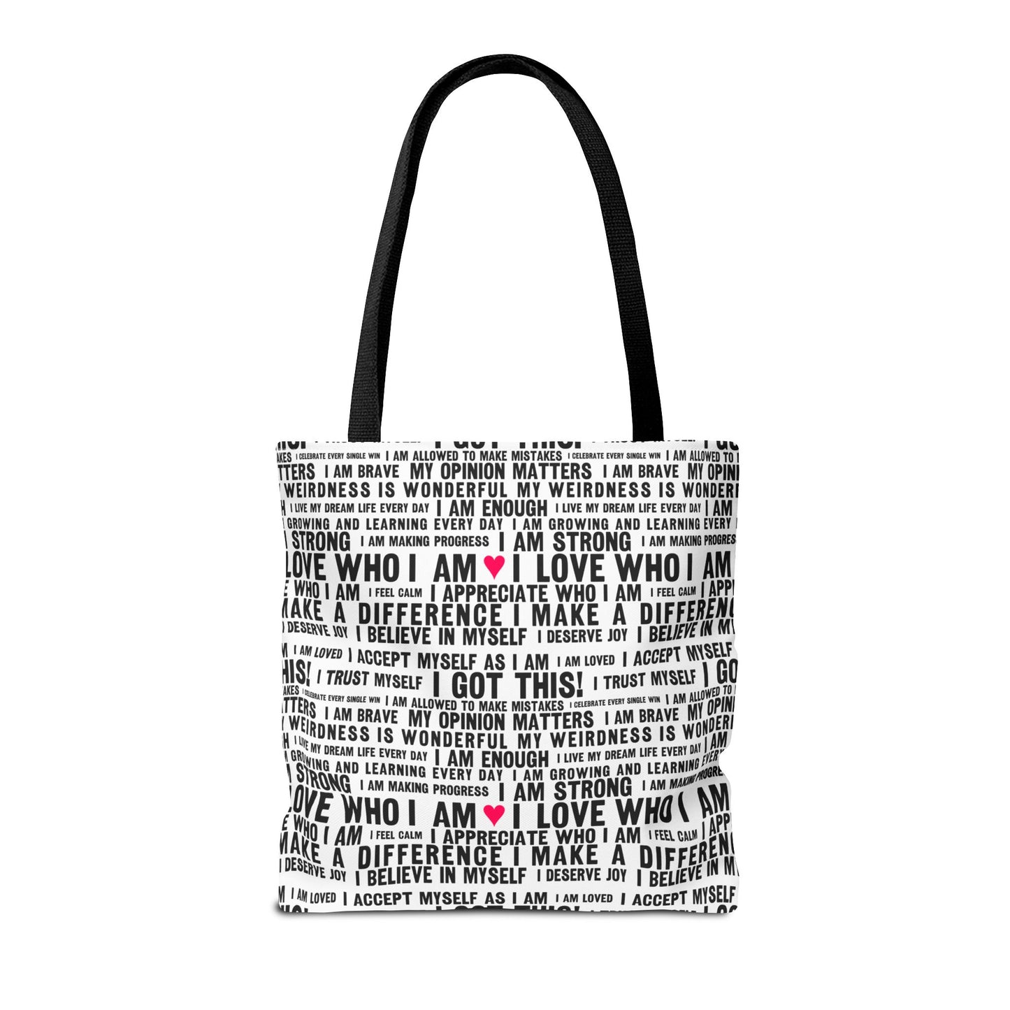 Daily Affirmations in Black & White | Eco-Friendly Tote Bag