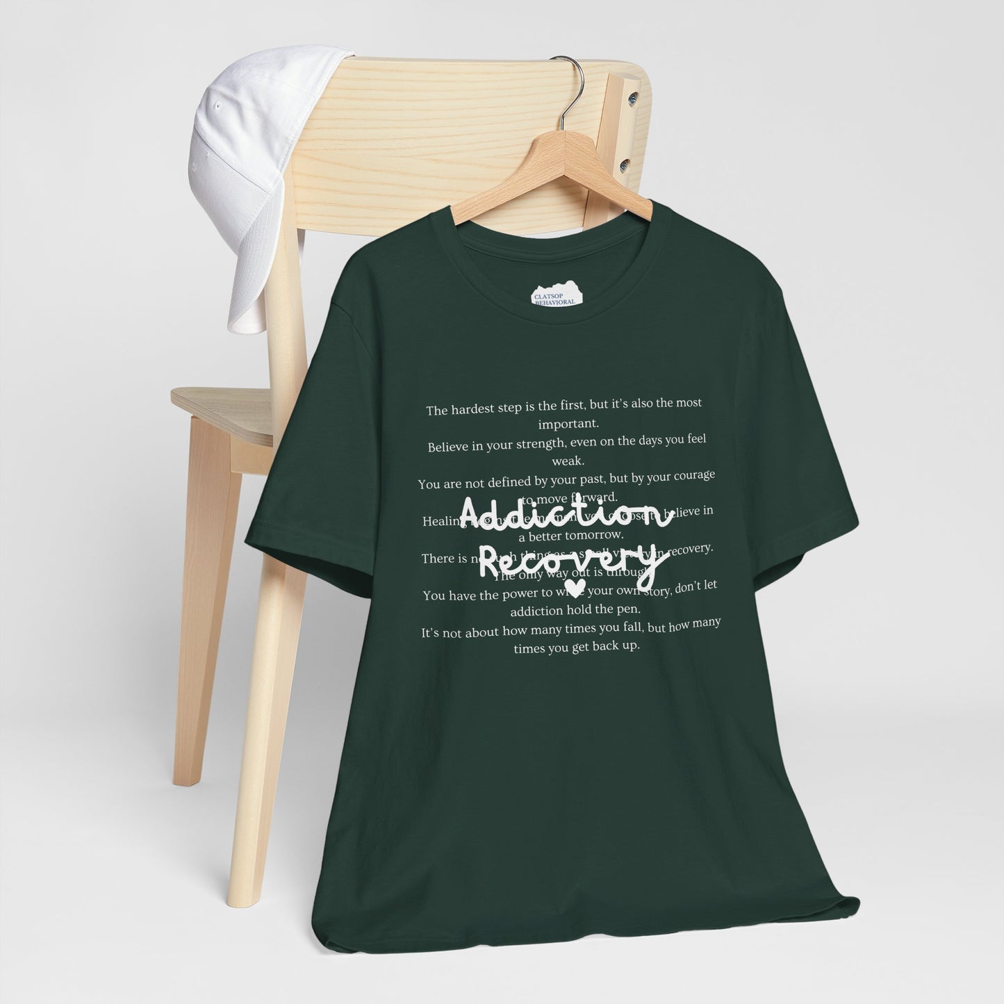 Addiction Recovery Inspirational Message Tee • Unisex Adult Short Sleeve T-Shirt