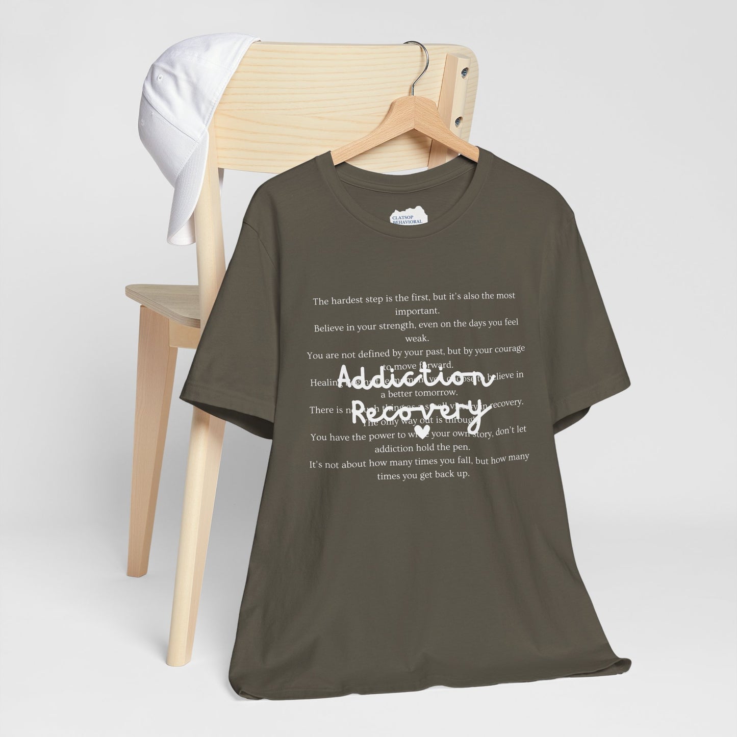 Addiction Recovery Inspirational Message Tee • Unisex Adult Short Sleeve T-Shirt