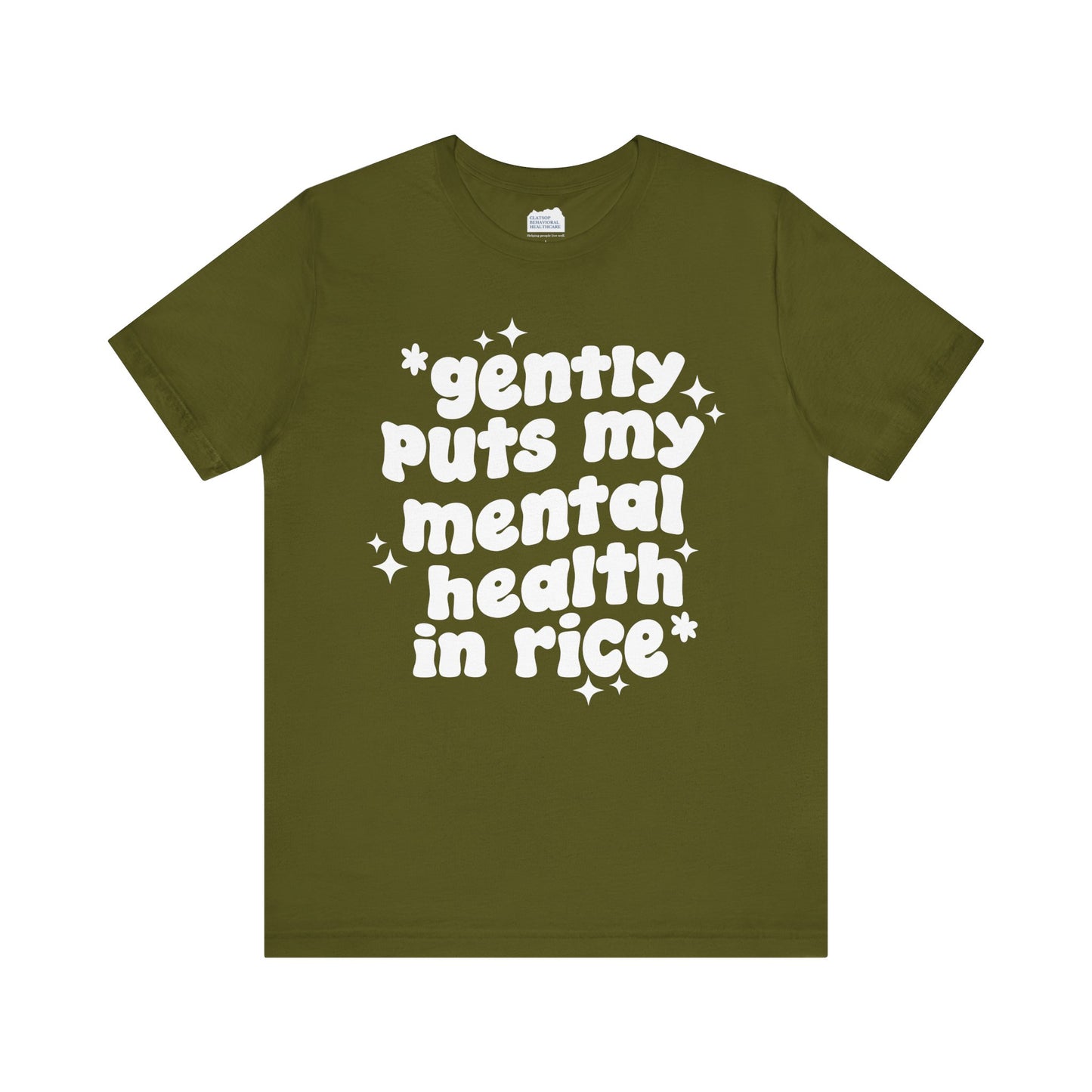 Gently Puts My Mental Health in Rice • Unisex Adult Short Sleeve Tee