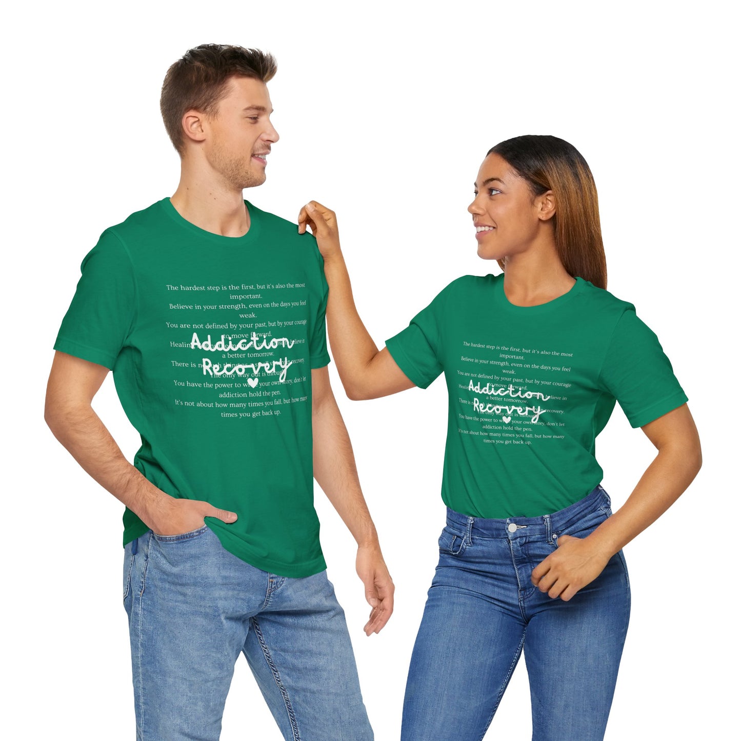 Addiction Recovery Inspirational Message Tee • Unisex Adult Short Sleeve T-Shirt