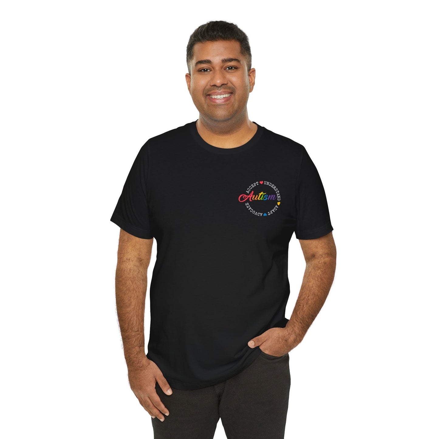 Accept. Understand. Adapt. Advocate. Autism Awareness • Unisex Adult Short Sleeve Tee