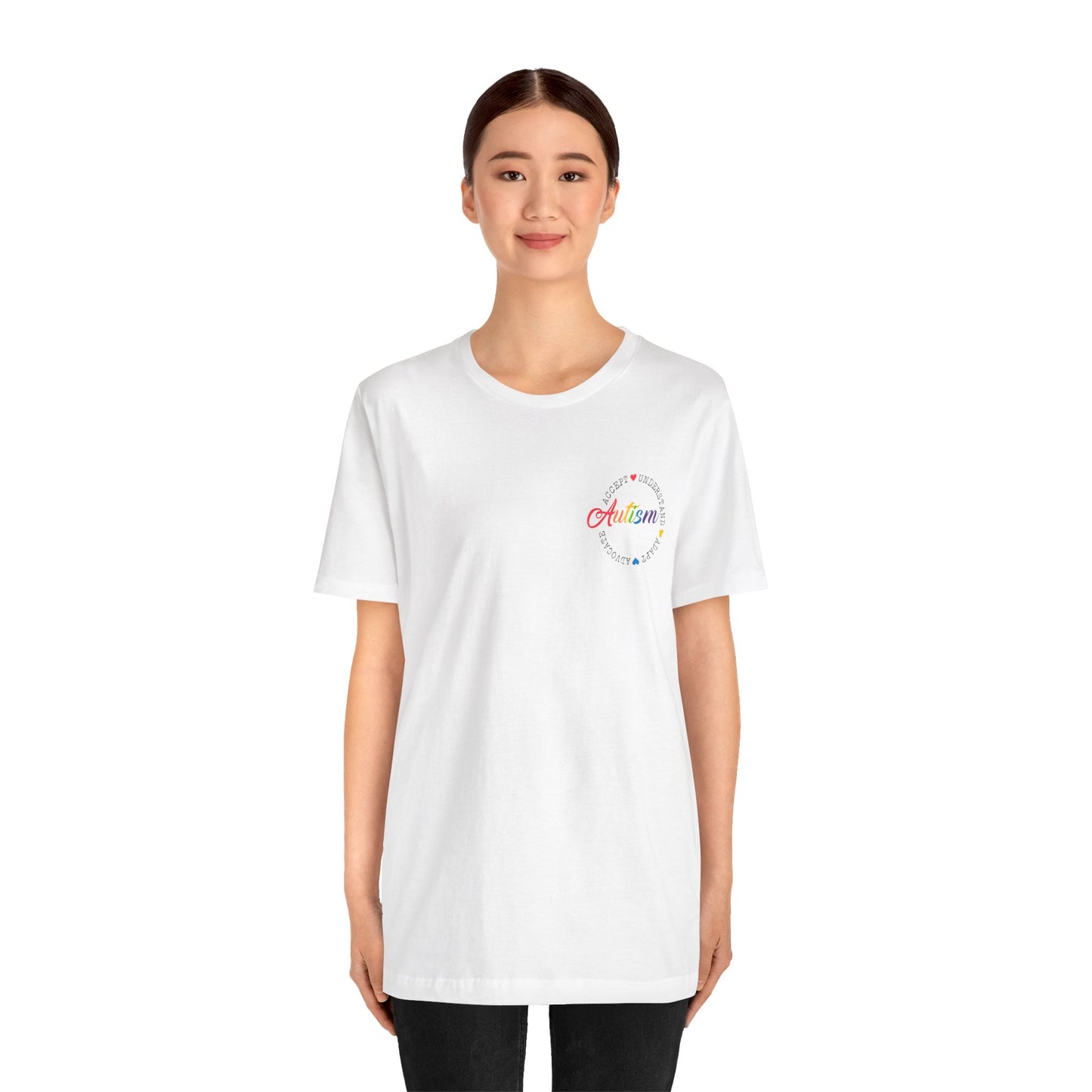 Accept. Understand. Adapt. Advocate. Autism Awareness • Unisex Adult Short Sleeve Tee
