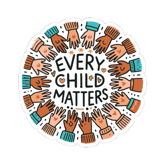 Colorful Every Child Matters Diversity Graphic • Kiss-Cut Sticker