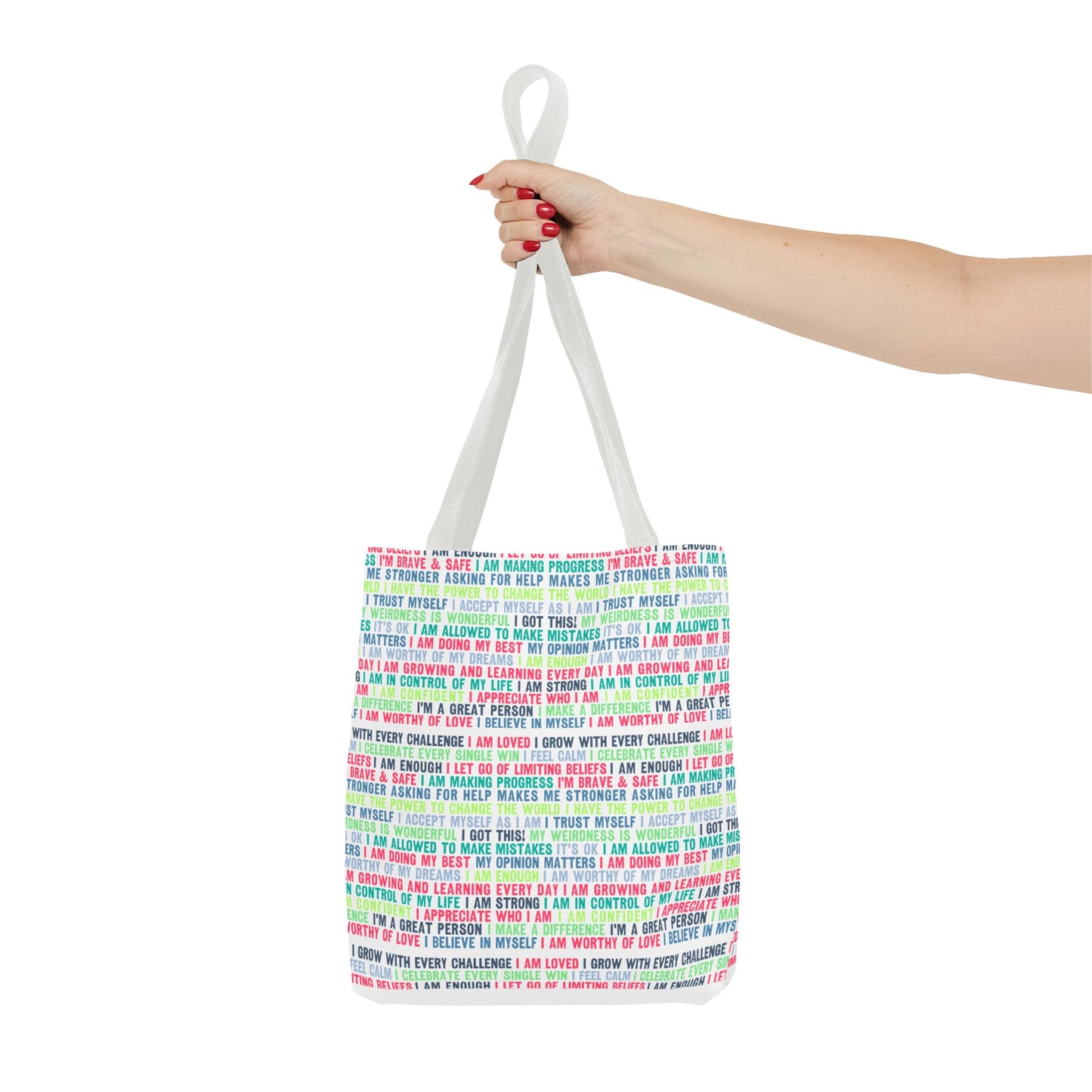 Daily Affirmations in Multi-Color | Eco-Friendly Tote Bag