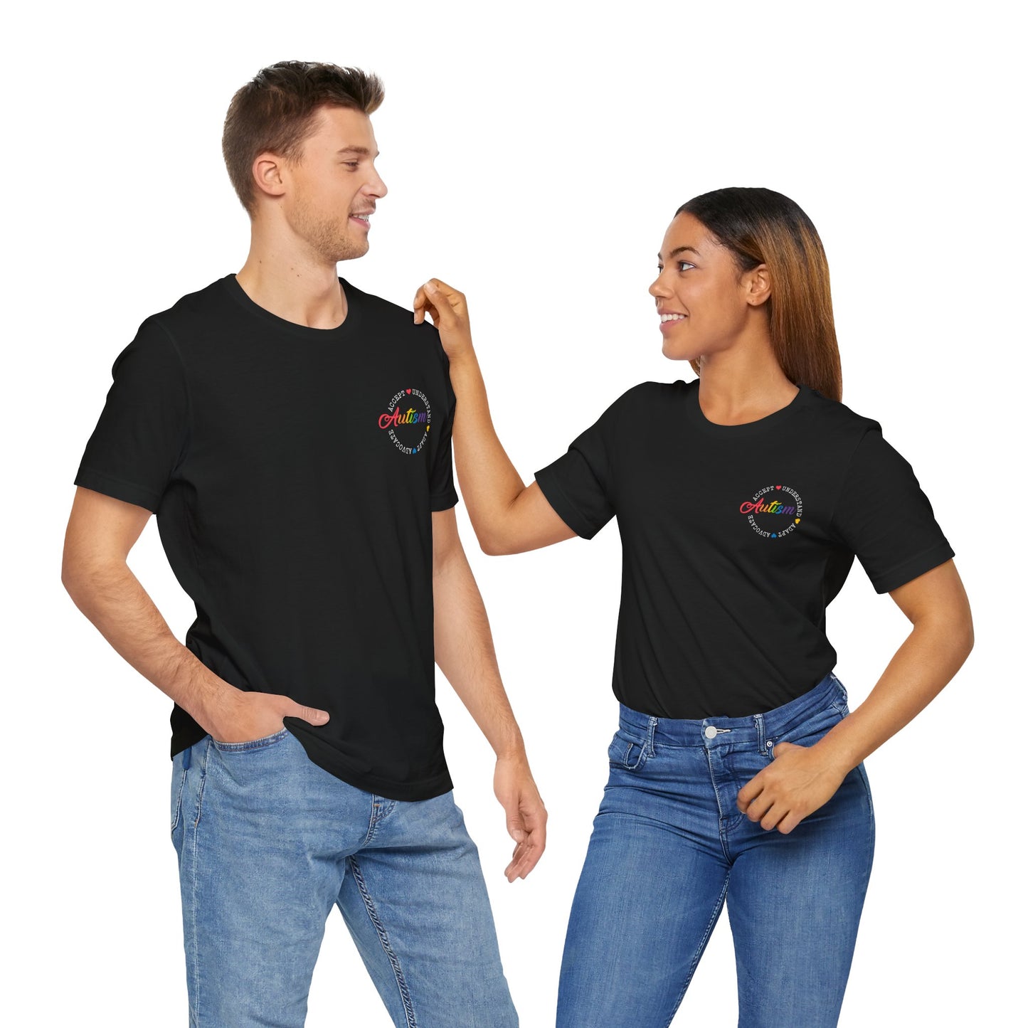 Accept. Understand. Adapt. Advocate. Autism Awareness • Unisex Adult Short Sleeve Tee