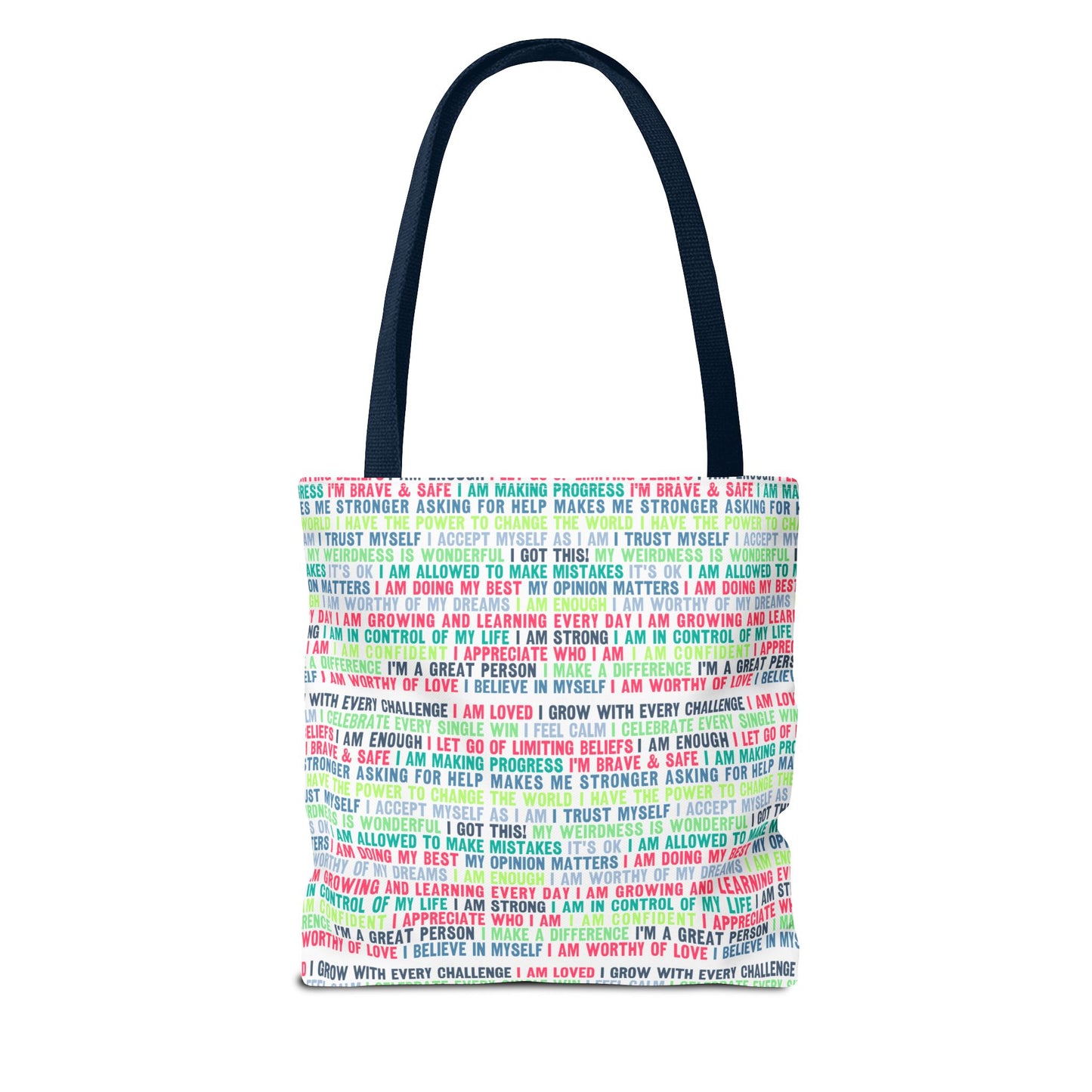 Daily Affirmations in Multi-Color | Eco-Friendly Tote Bag