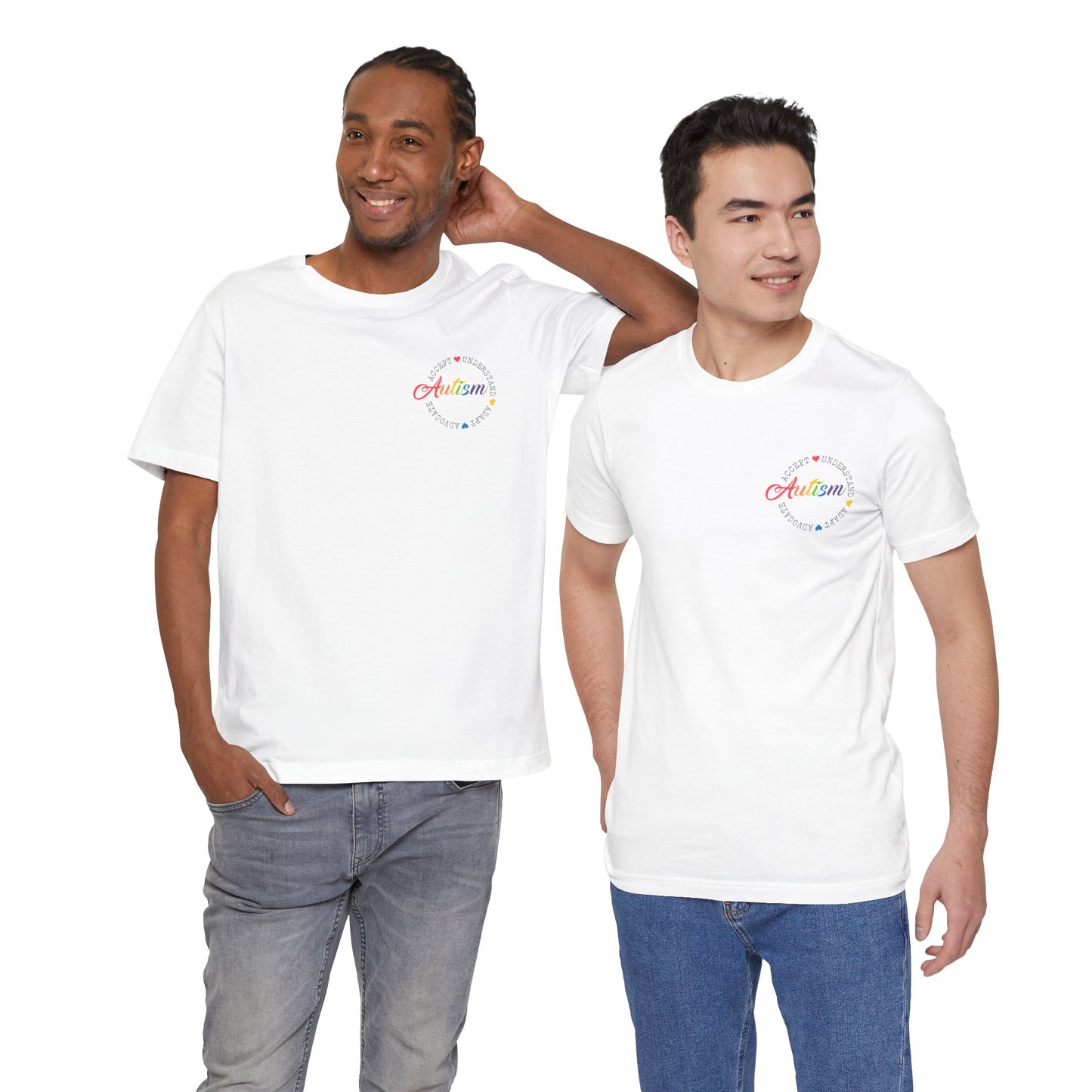 Accept. Understand. Adapt. Advocate. Autism Awareness • Unisex Adult Short Sleeve Tee