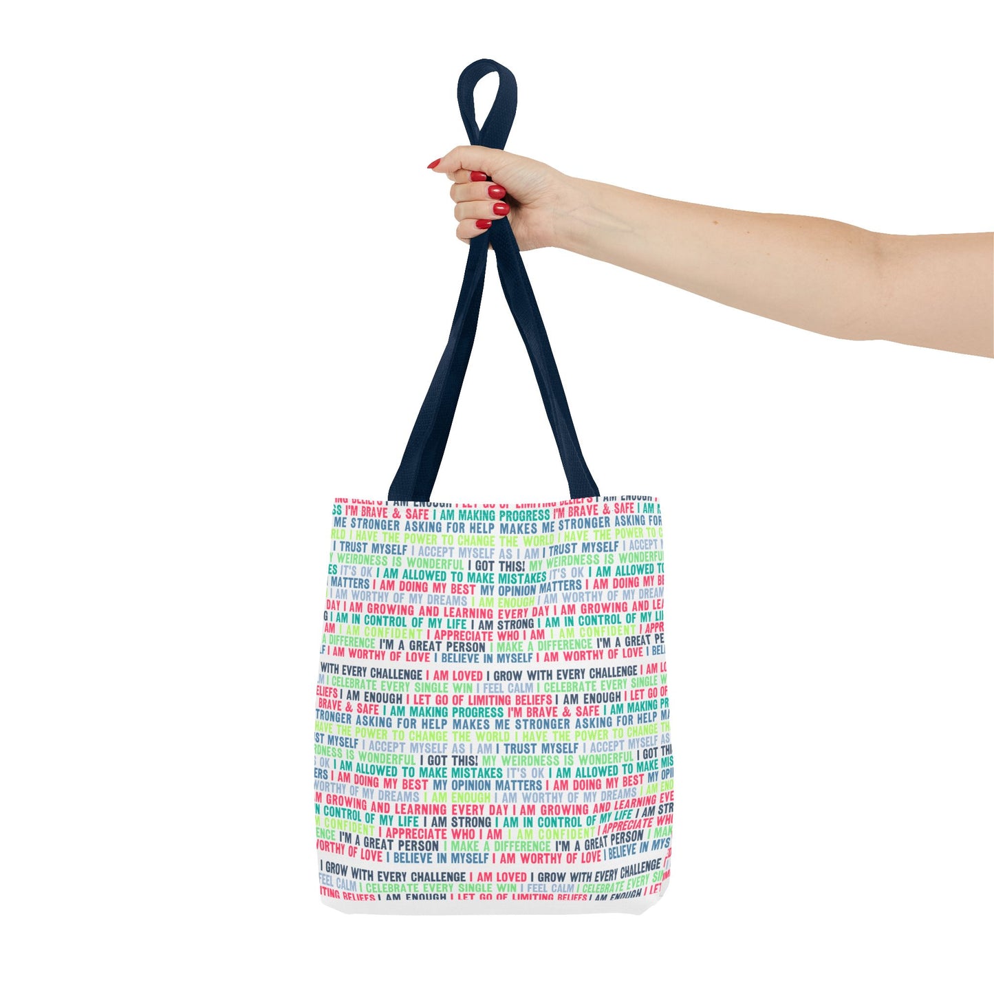 Daily Affirmations in Multi-Color | Eco-Friendly Tote Bag