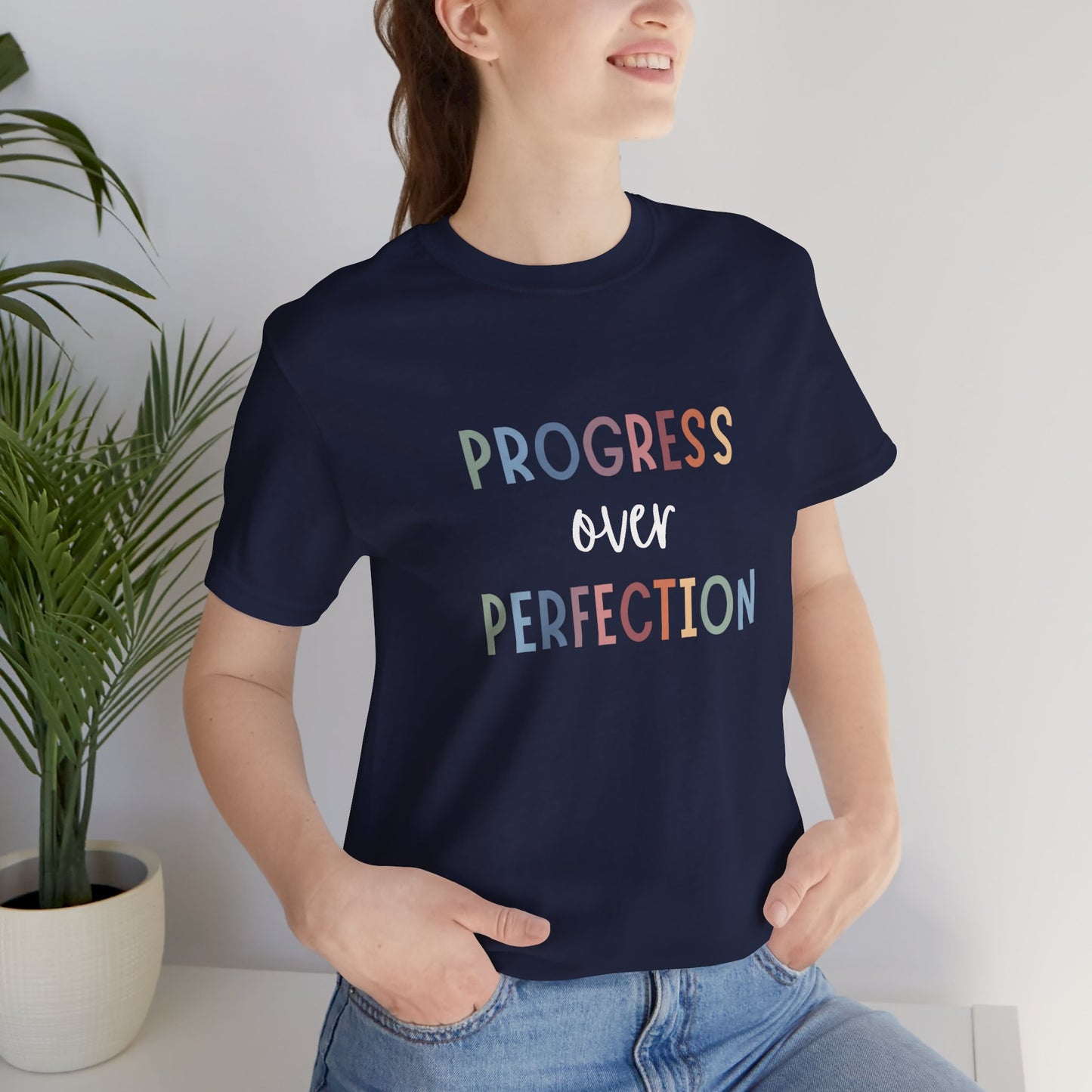 Progress Over Perfection Tee • Unisex Adult Short Sleeve Tee