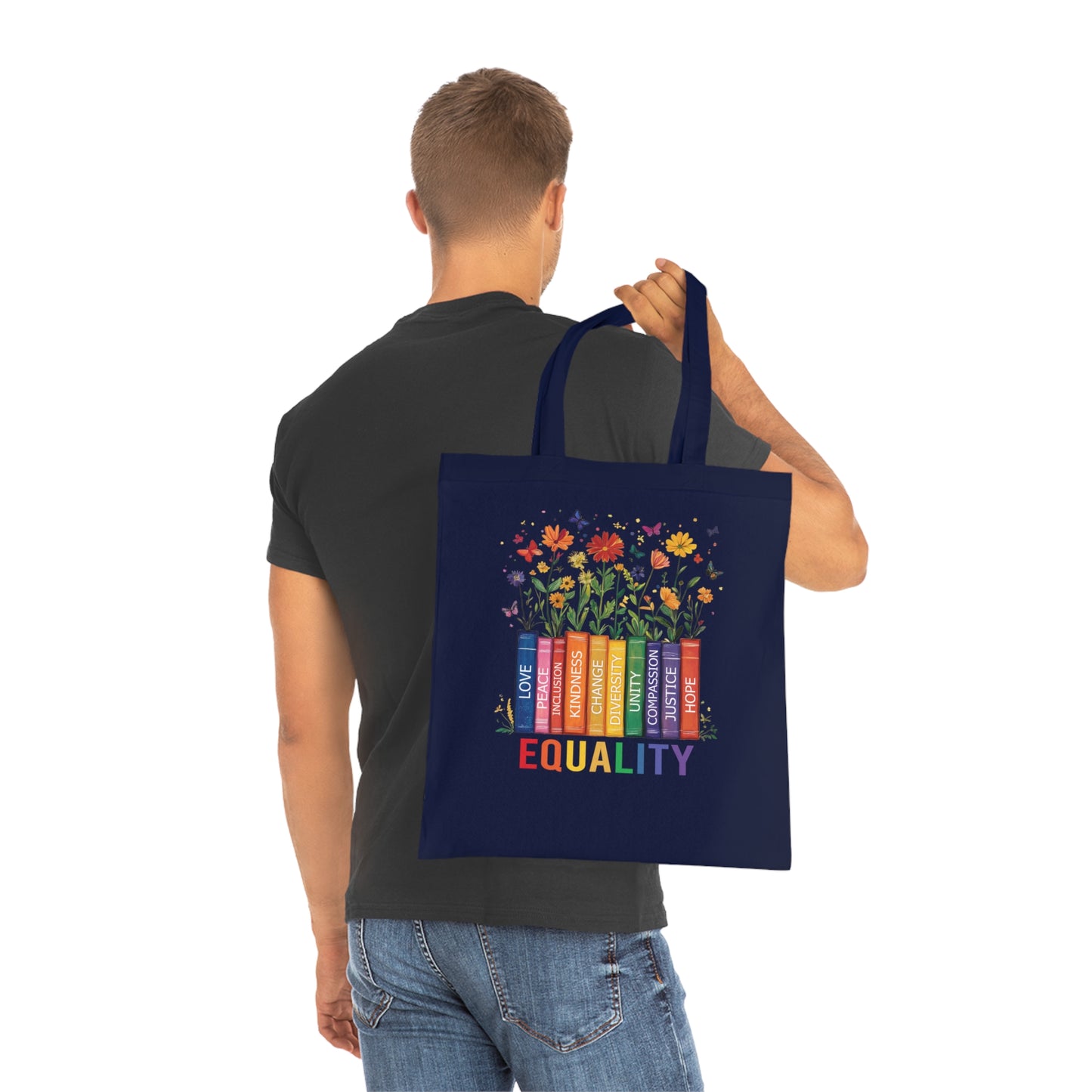 Equality Floral Design • Eco-Friendly Cotton Grocery Tote