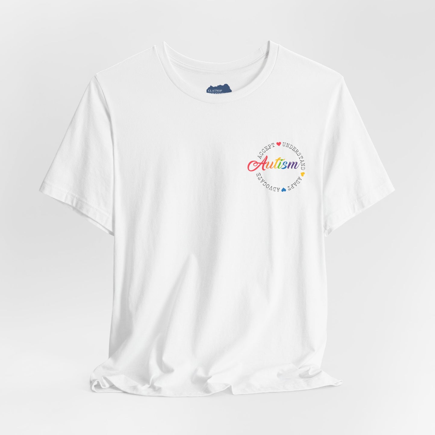 Accept. Understand. Adapt. Advocate. Autism Awareness • Unisex Adult Short Sleeve Tee