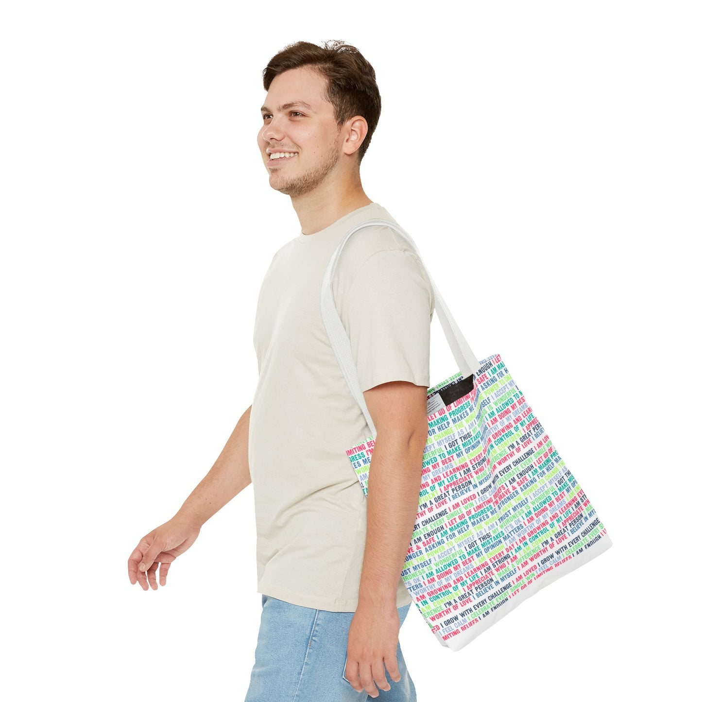 Daily Affirmations in Multi-Color | Eco-Friendly Tote Bag