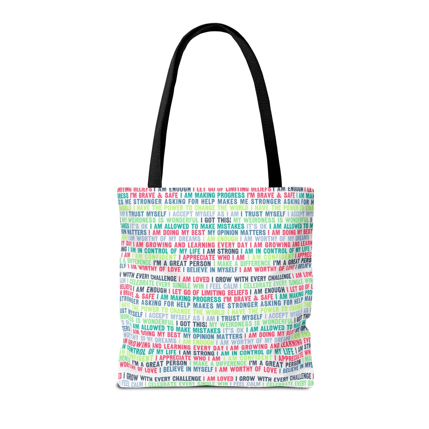 Daily Affirmations in Multi-Color | Eco-Friendly Tote Bag