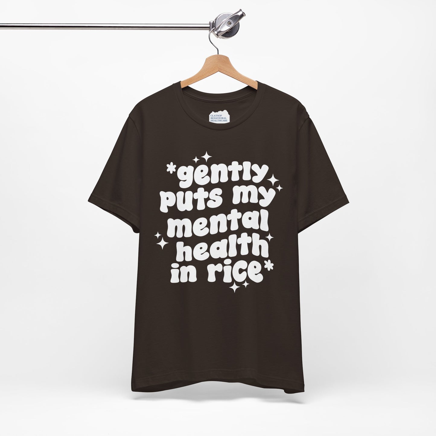 Gently Puts My Mental Health in Rice • Unisex Adult Short Sleeve Tee