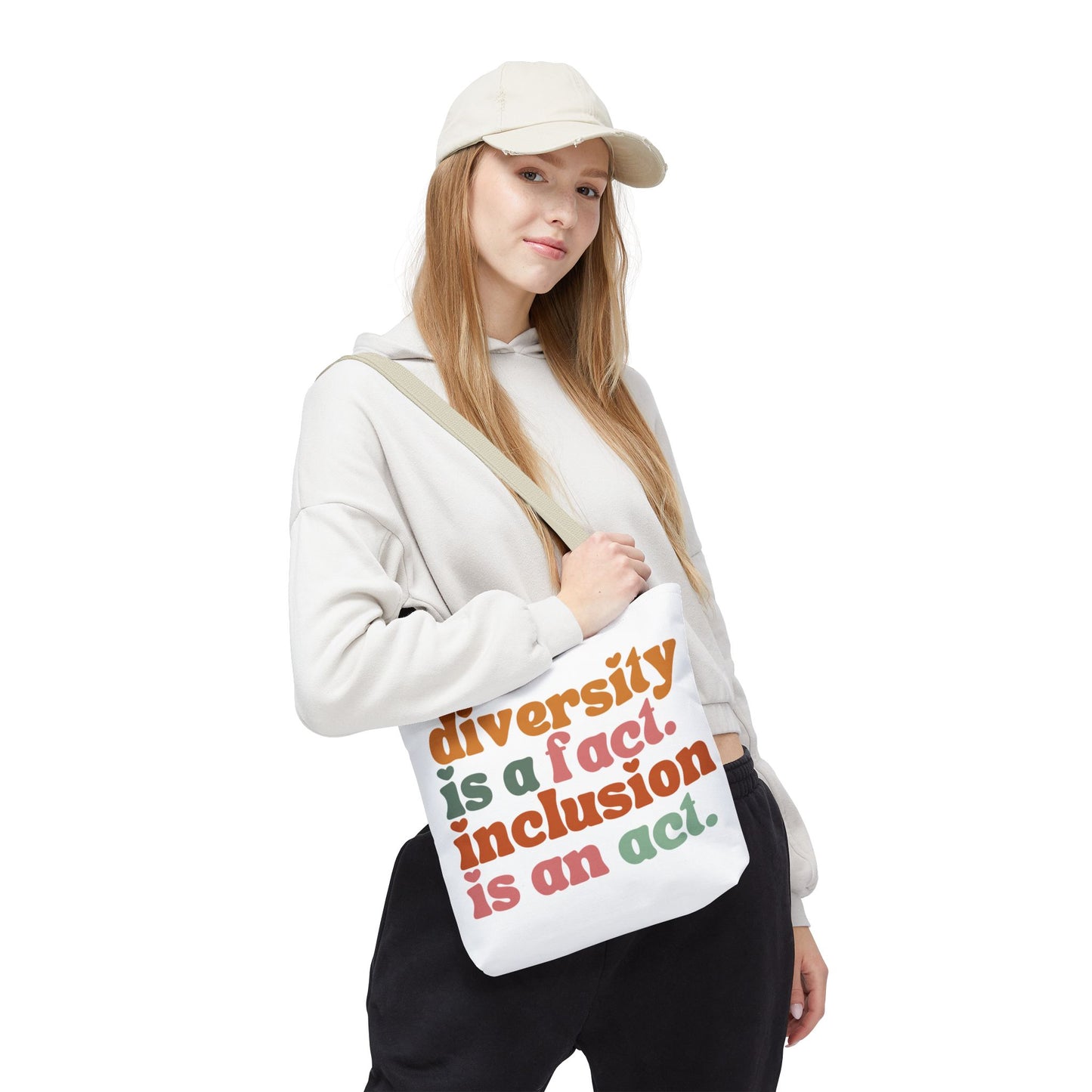 “Diversity is a fact. Inclusion is an act.” Eco-Friendly Canvas Tote Bag