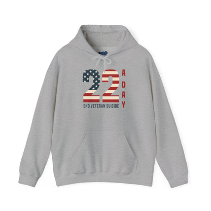 '22 a Day' End Veteran Suicide | Unisex Adult Hoodie