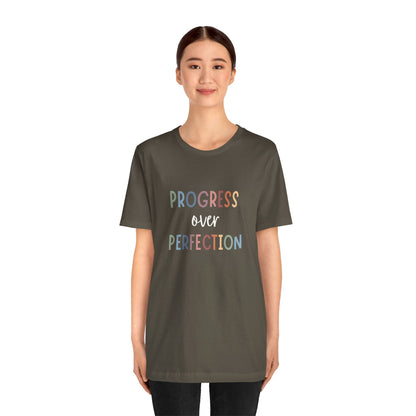 Progress Over Perfection Tee • Unisex Adult Short Sleeve T-Shirt