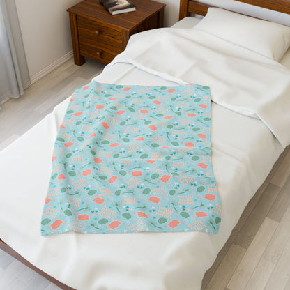 Mental Health Matters Pattern | Velveteen Plush Blanket