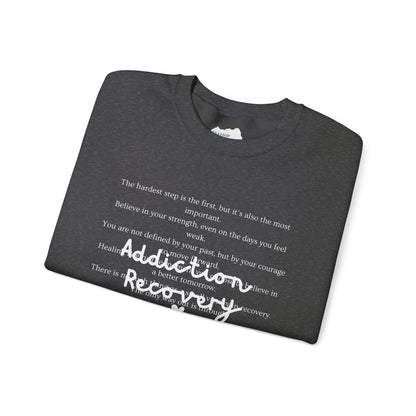 Addiction Recovery Inspirational Message Crewneck • Unisex Crewneck Sweatshirt
