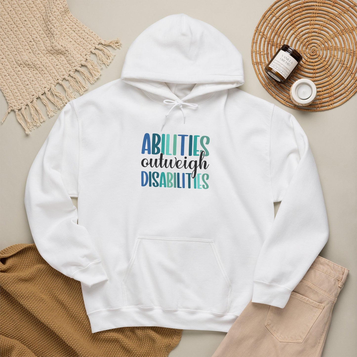 Abilities Outweigh Disabilities Disability Awareness Hoodie | Adult Unisex Hoodie