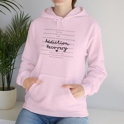 Addiction Recovery Inspirational Message Sweatshirt • Unisex Adult Hoodie