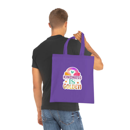 Kindness is Golden • Eco-Friendly Cotton Grocery Tote