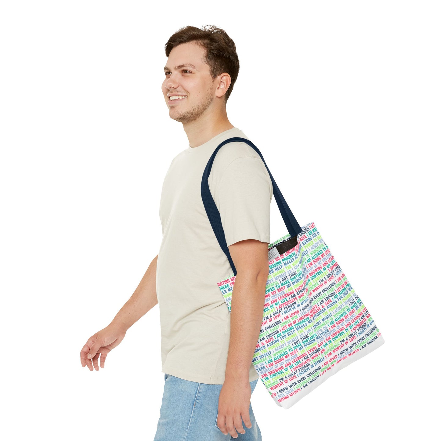 Daily Affirmations in Multi-Color | Eco-Friendly Tote Bag